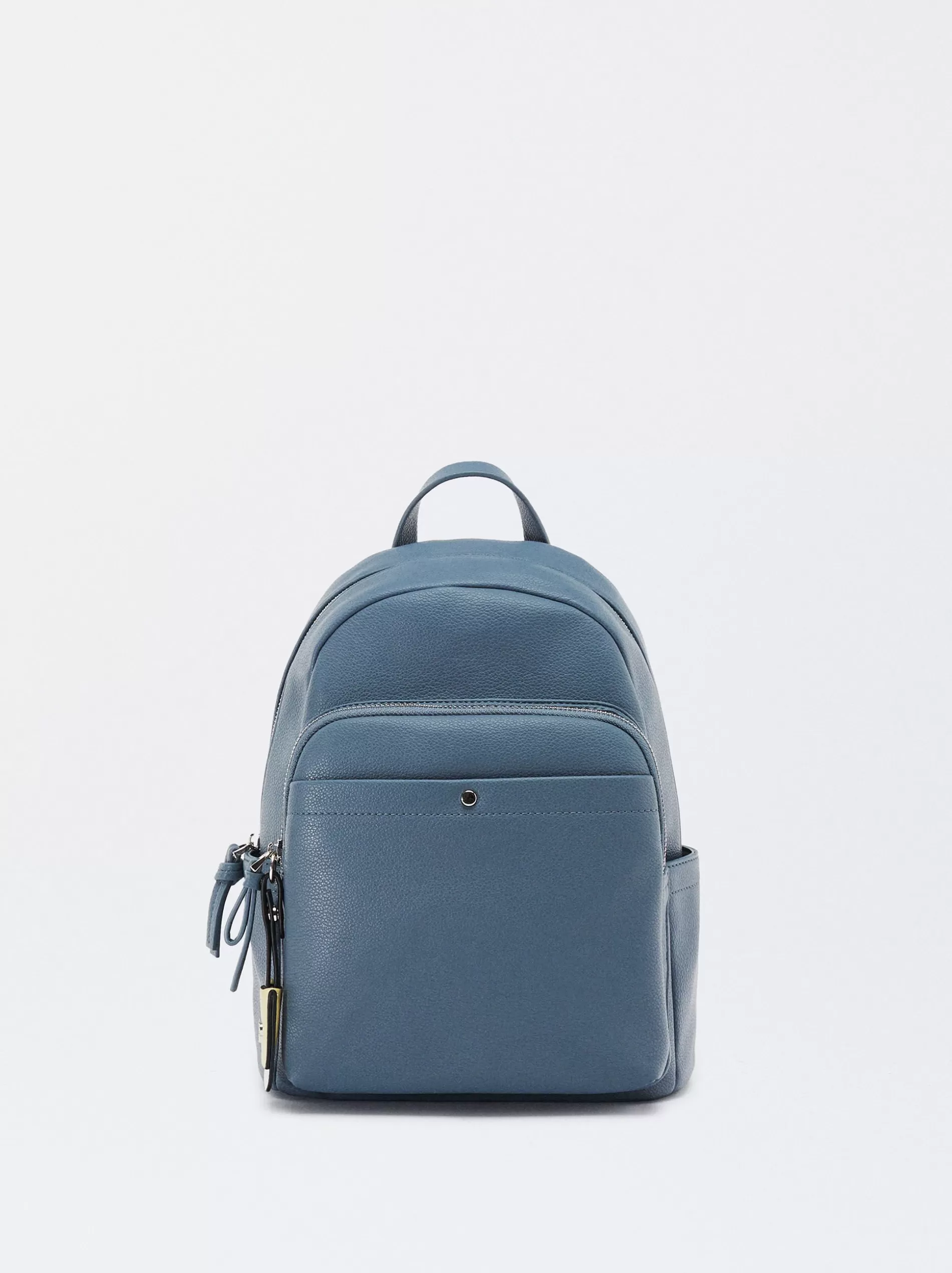 Backpacks<Parfois Backpack With Pendant Blue