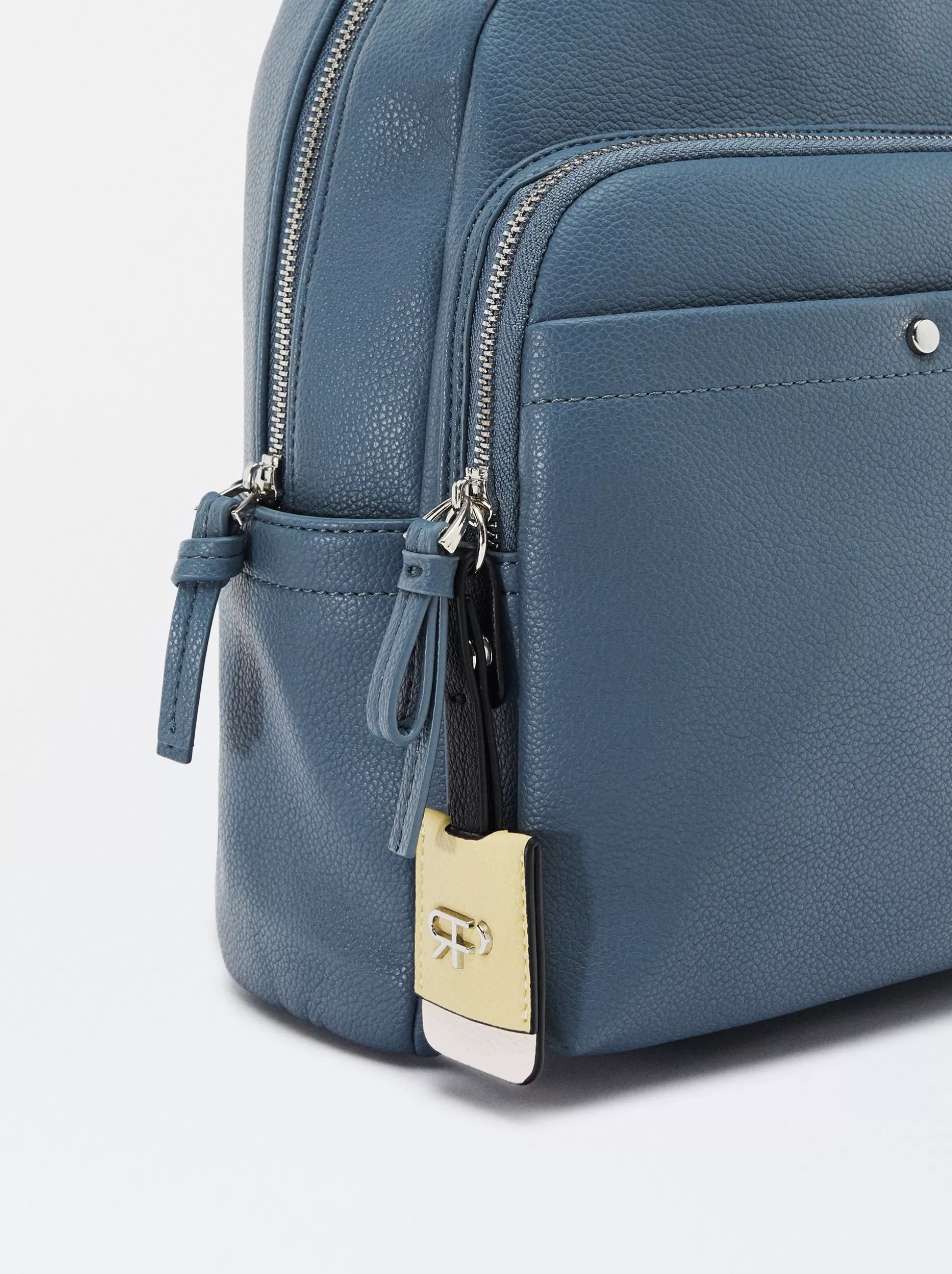 Backpacks<Parfois Backpack With Pendant Blue