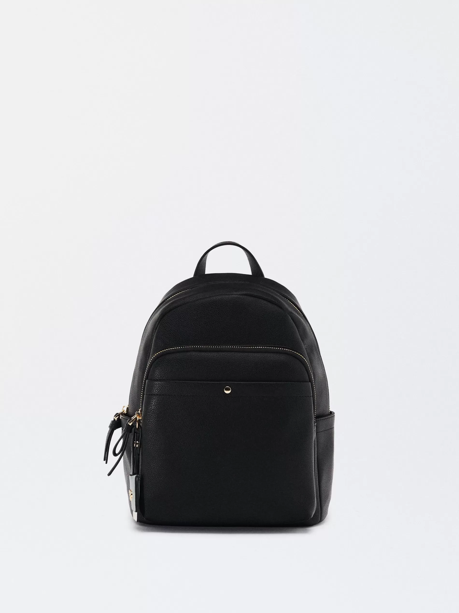 Backpacks<Parfois Backpack With Pendant Black