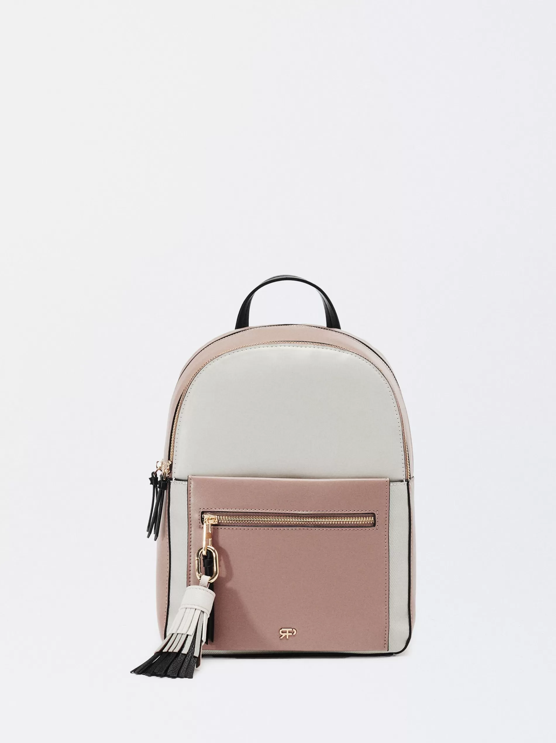 Backpacks<Parfois Backpack With Pendant Beige