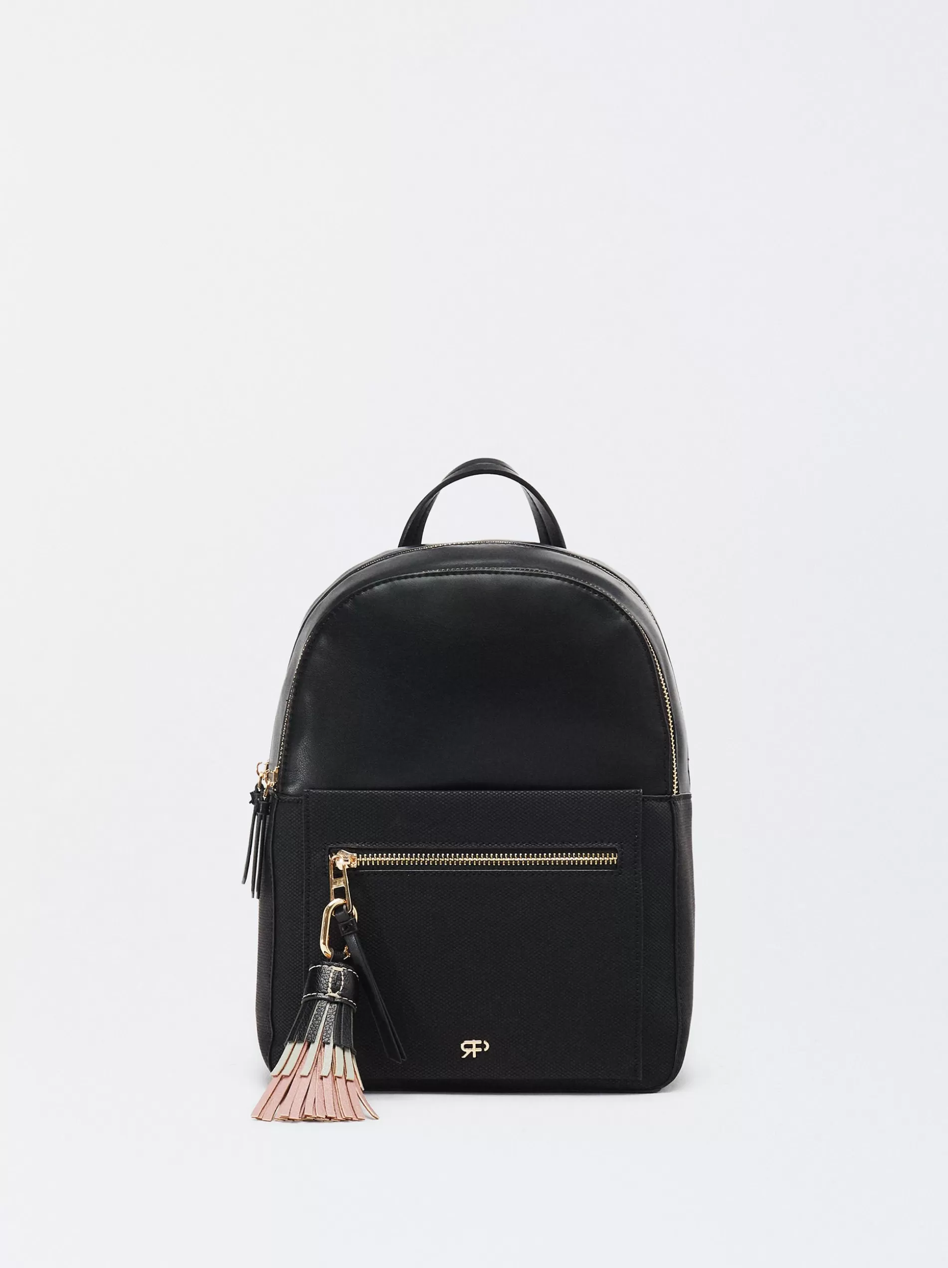 Backpacks<Parfois Backpack With Pendant Black