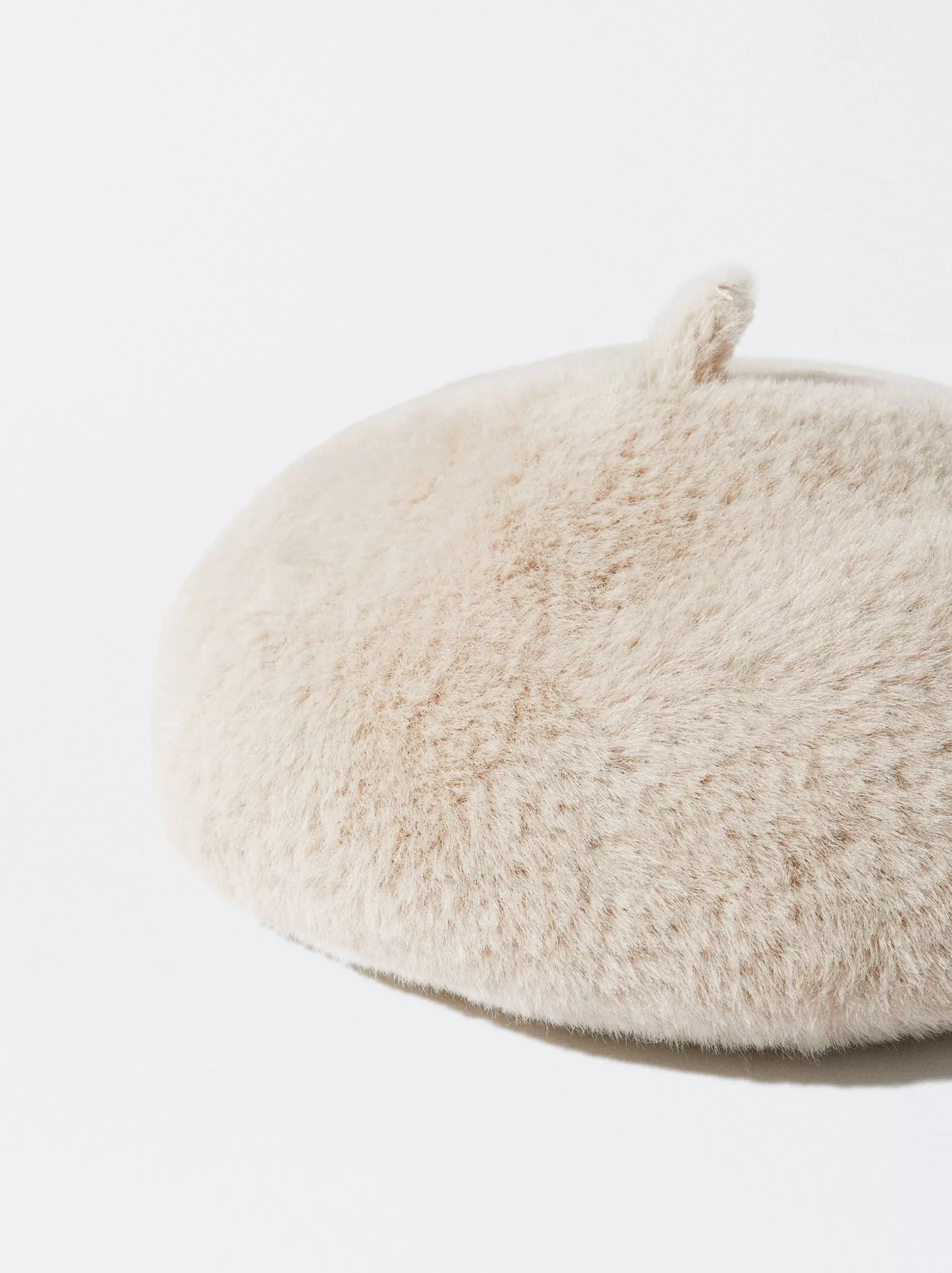 Beanies and Berets | Winter hats<Parfois Beret With Fur Brown