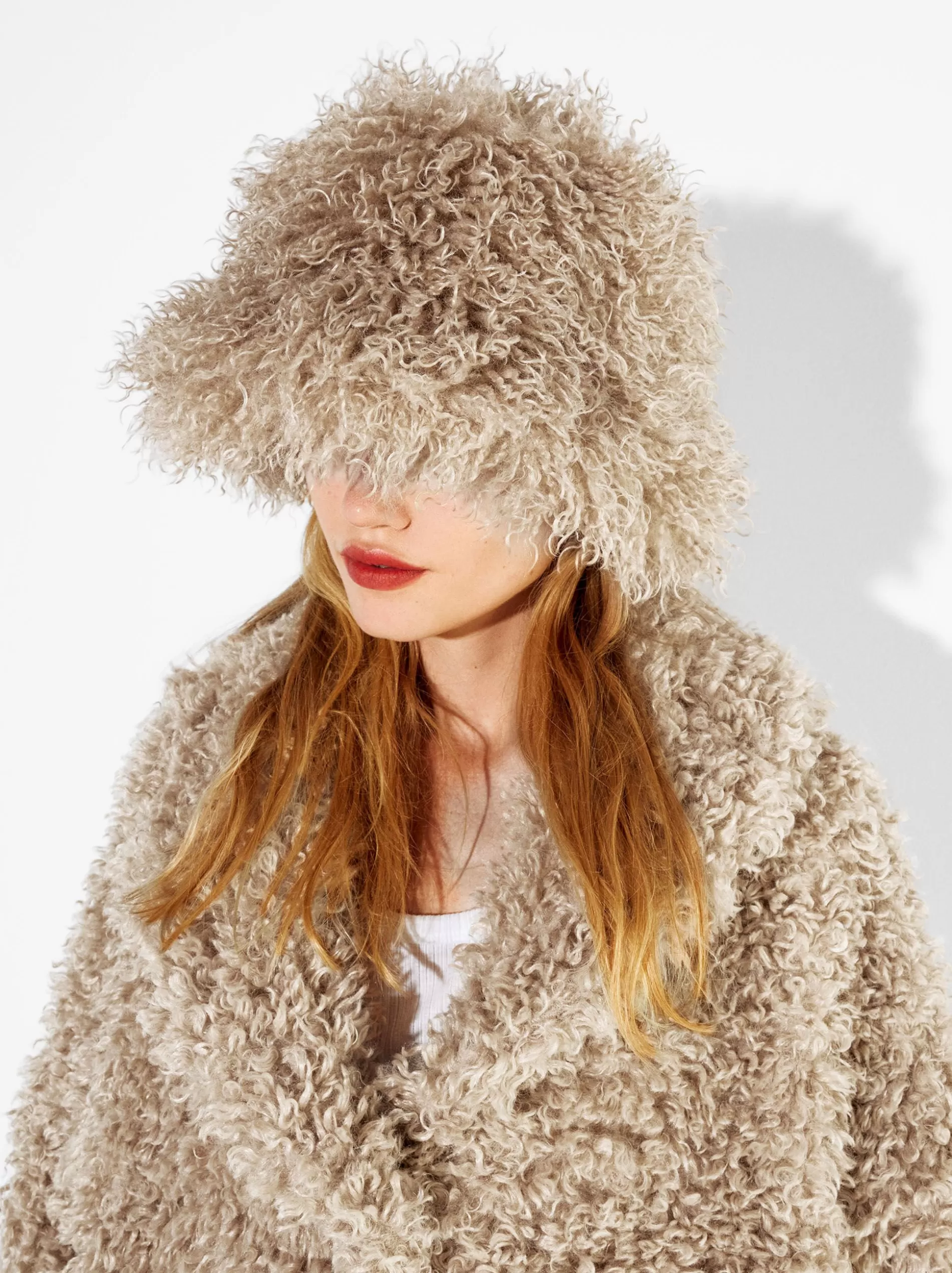 Bucket Hats | Winter hats<Parfois Bucket Hat With Fur Brown