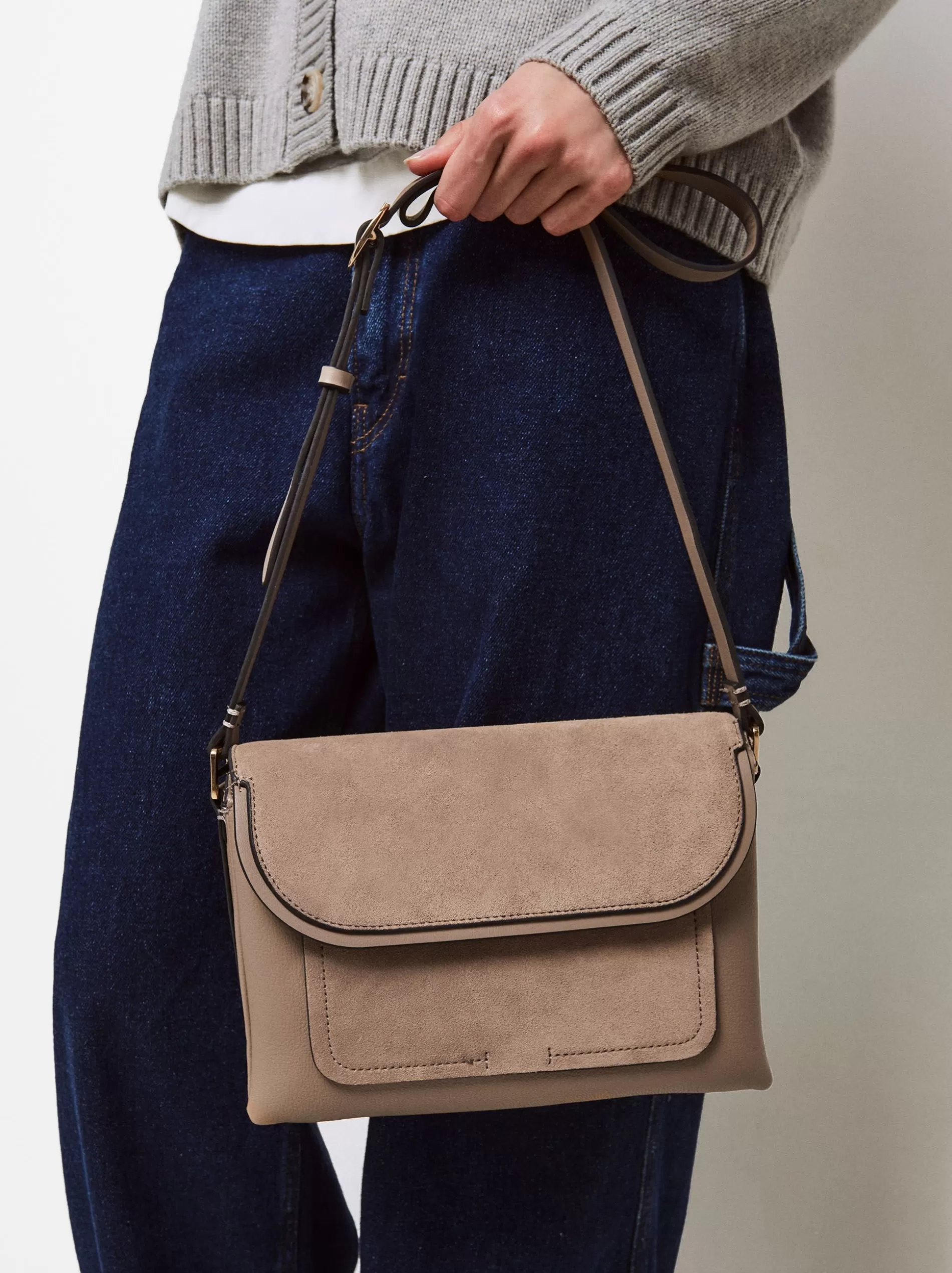 Crossbody Bags | Leather Bags NEW<Parfois Crossbody Leather Bag Brown