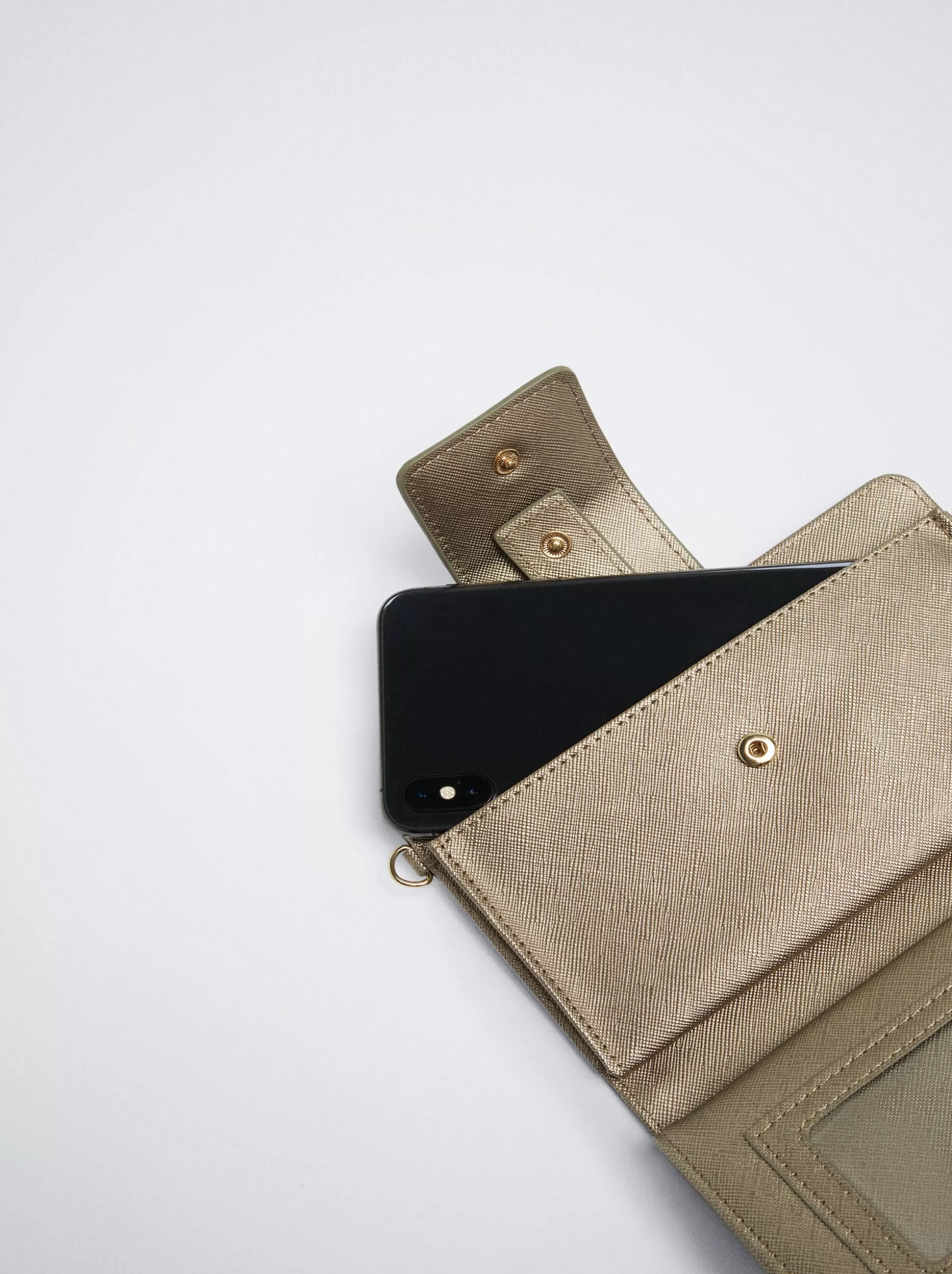 New Wallets | Essentials<Parfois Embossed Wallet With Handle Silver