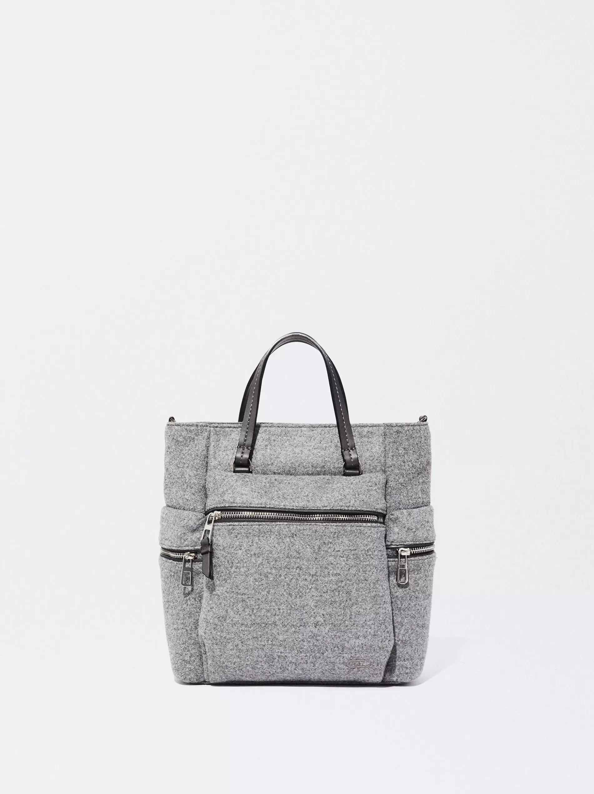 Backpacks<Parfois Felt Backpack Grey