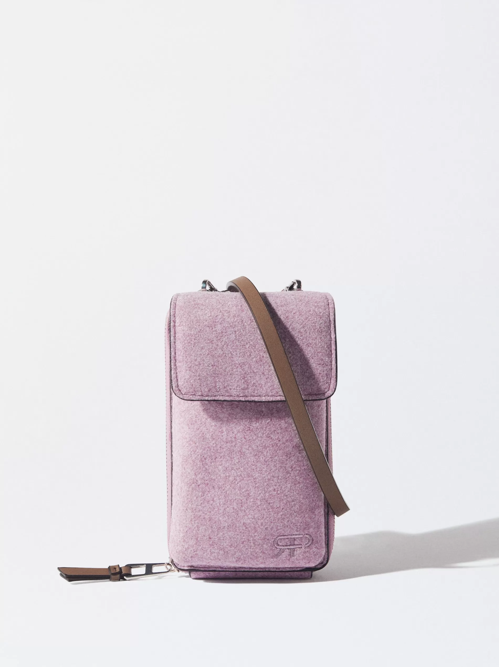 Phone Cases | Phone Holders<Parfois Felt Mobile Phone Case Violet