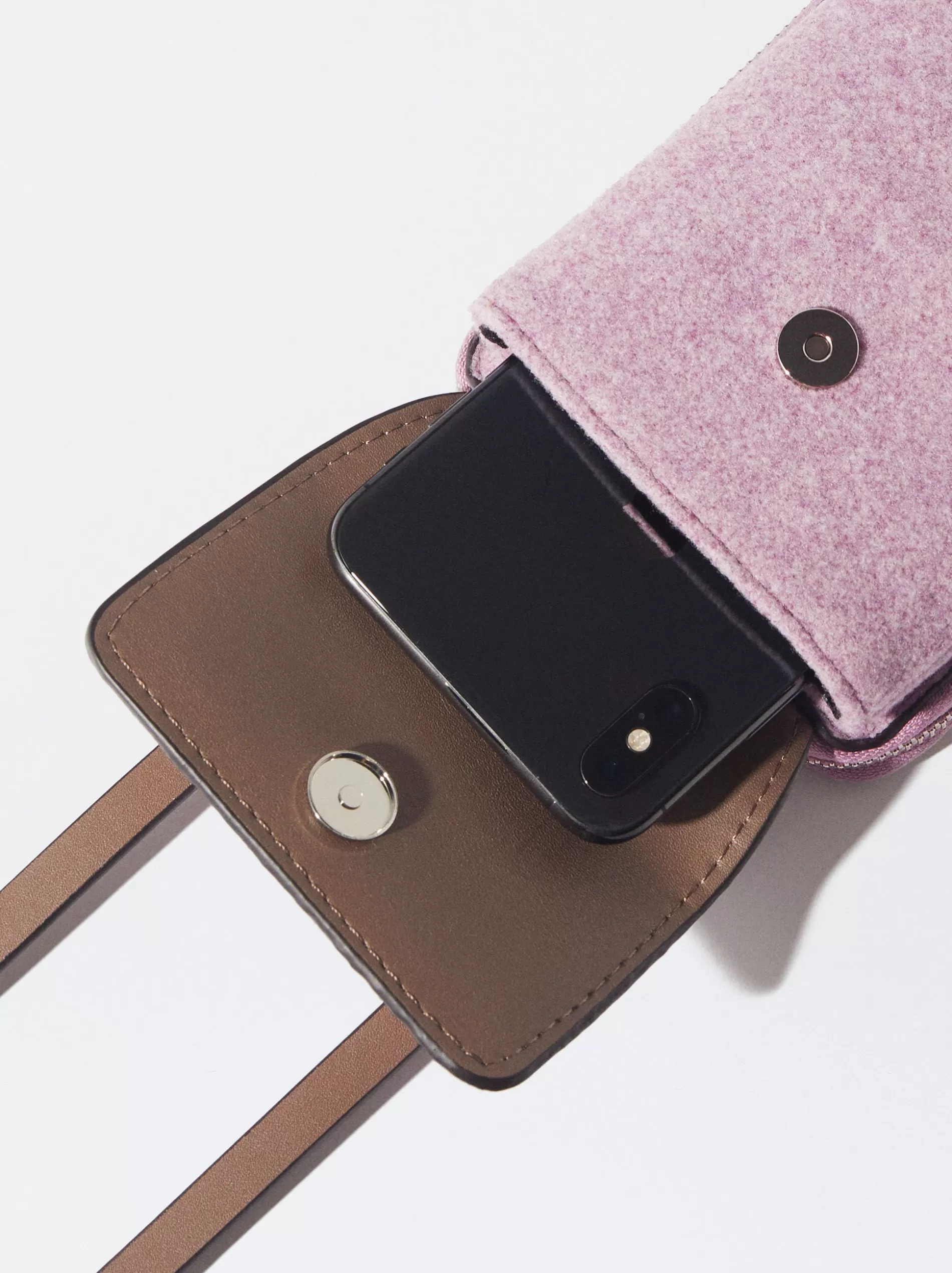 Phone Cases | Phone Holders<Parfois Felt Mobile Phone Case Violet