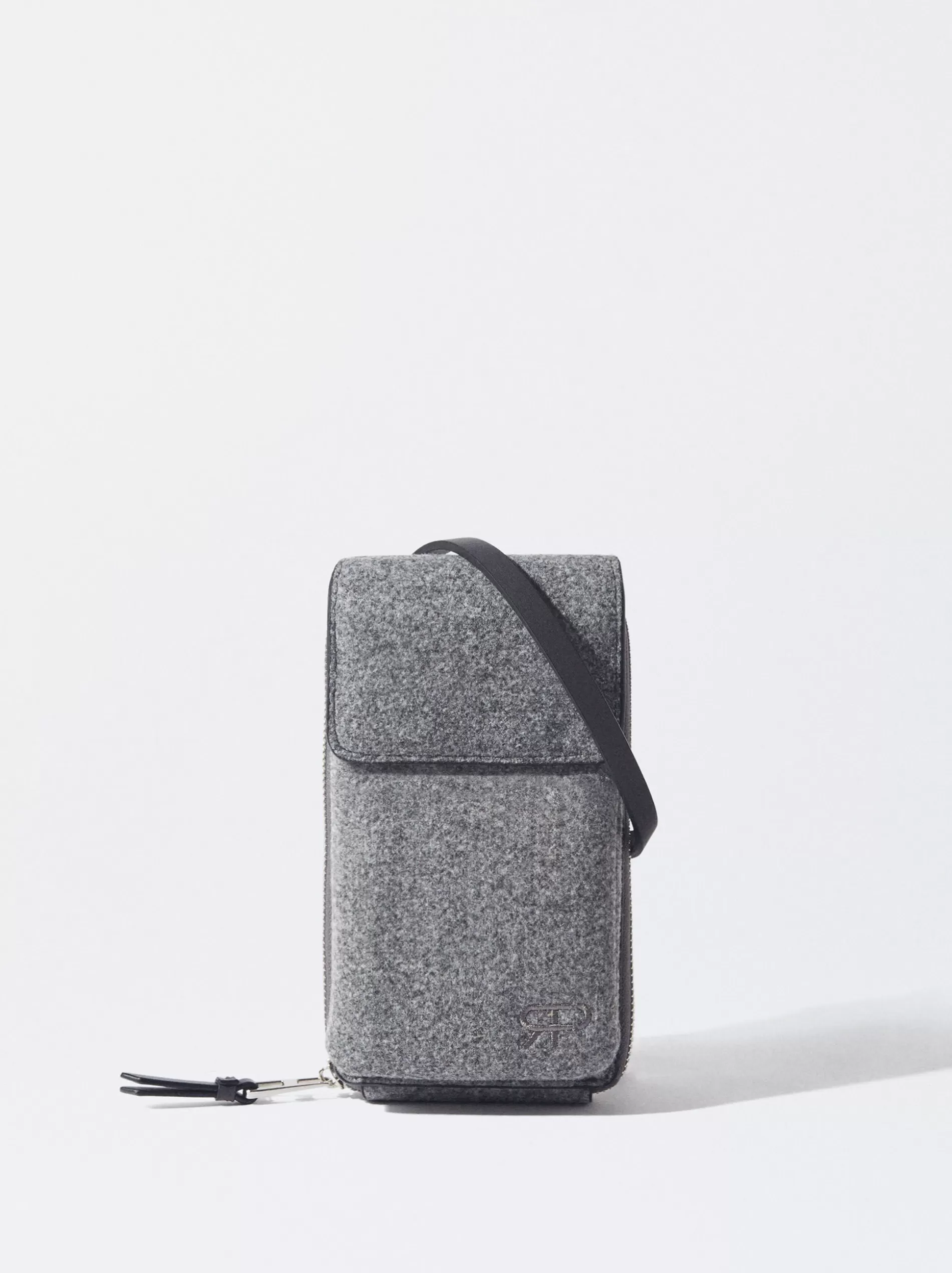 Phone Cases | Phone Holders<Parfois Felt Mobile Phone Case Grey