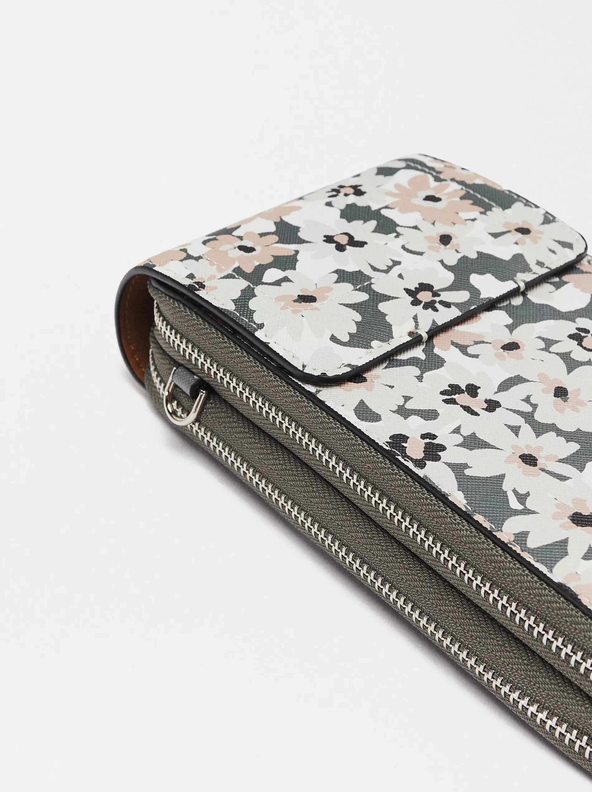 Phone Cases | Phone Holders<Parfois Floral Print Mobile Phone Case Khaki