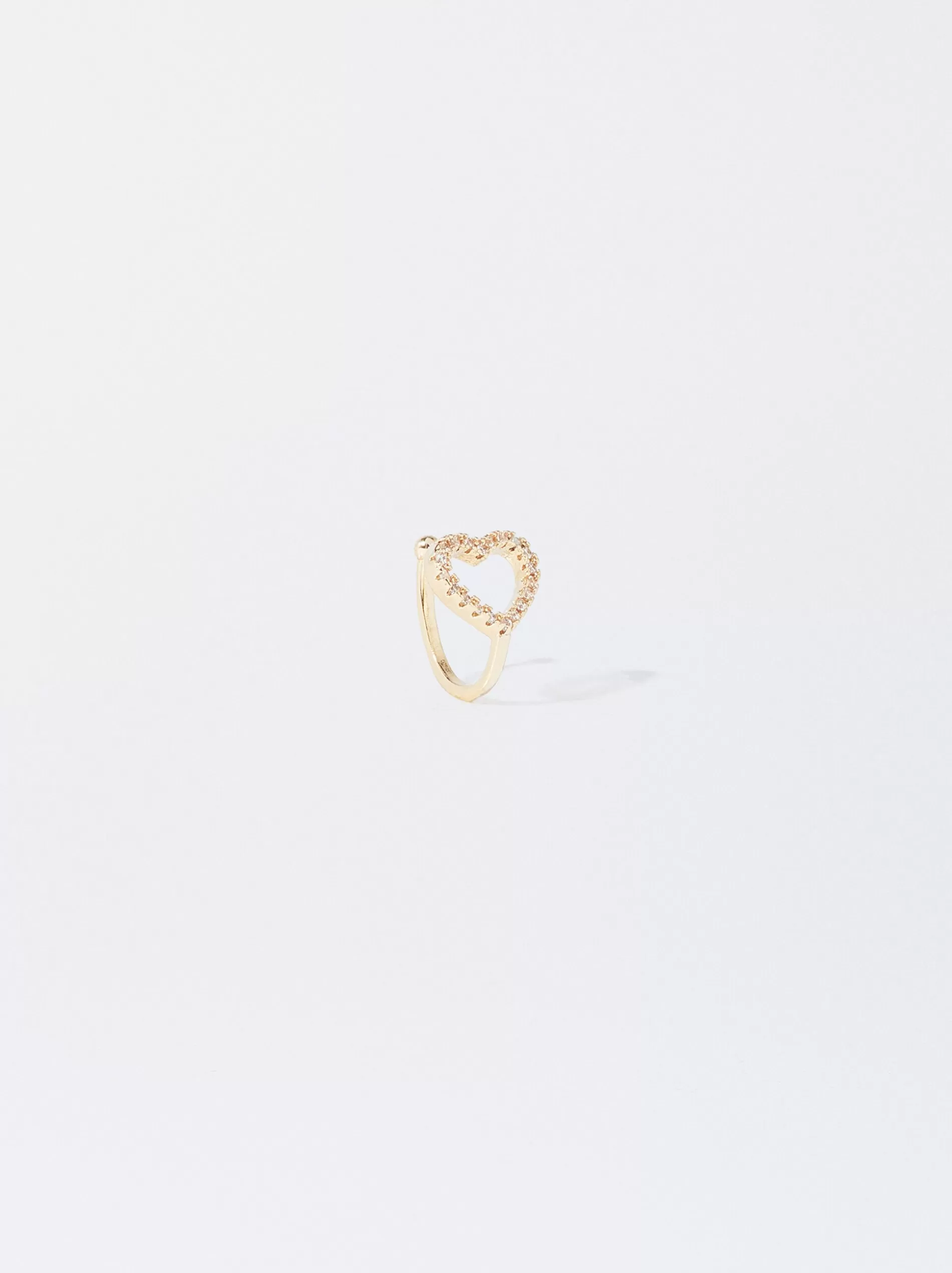 Earrings&Ear cuffs<Parfois Ear Cuff With Zirconia Golden