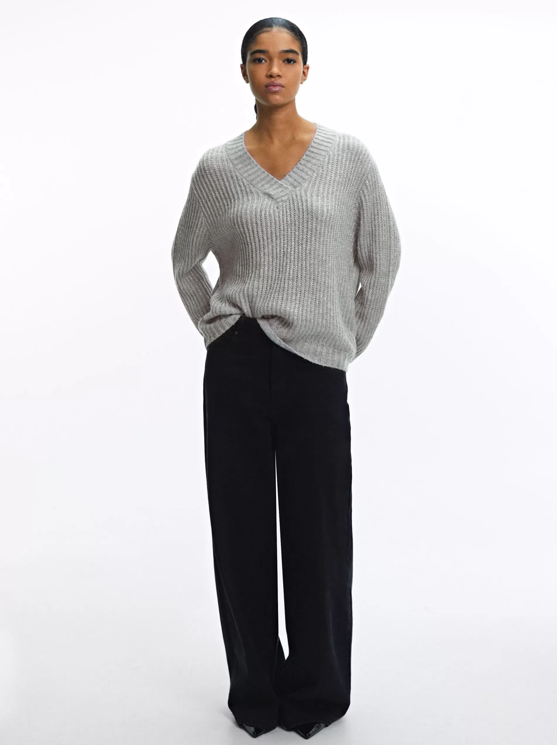 Knitwear&Essentials | Knitwear&Sweaters and Cardigans<Parfois Knit Sweater With Wool Grey