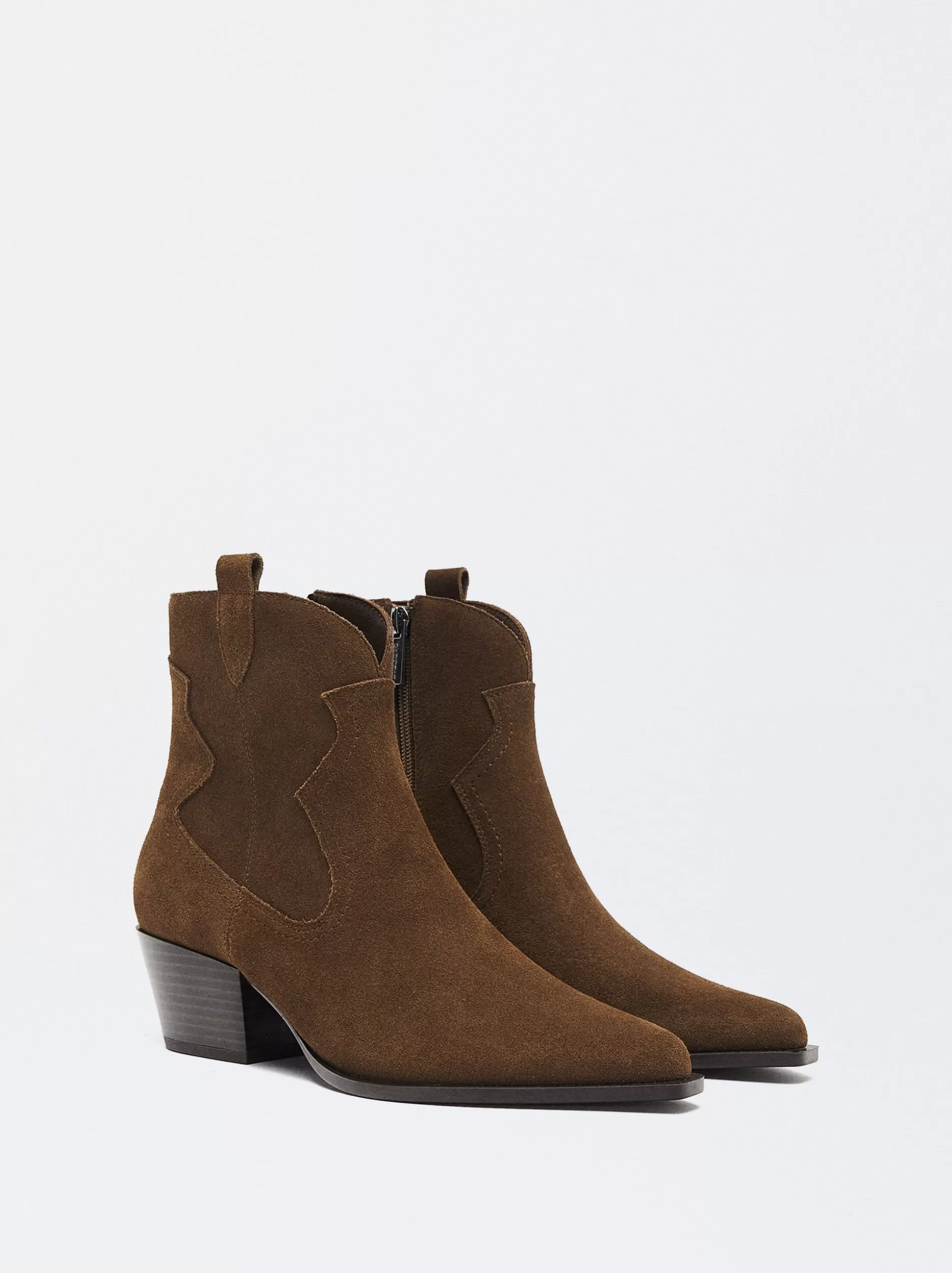 Boots and Ankle Boots<Parfois Leather Cowboy Boots Brown