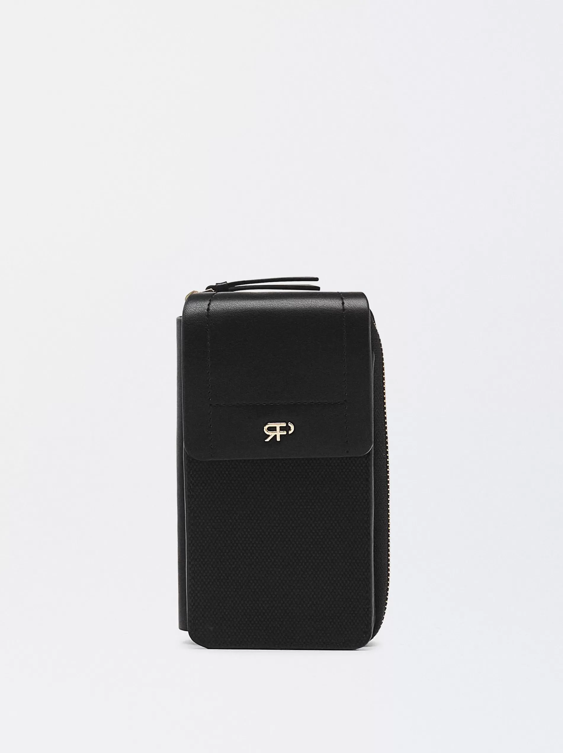 Phone Cases | Phone Holders<Parfois Mobile Phone Bag With Flap Closure Black