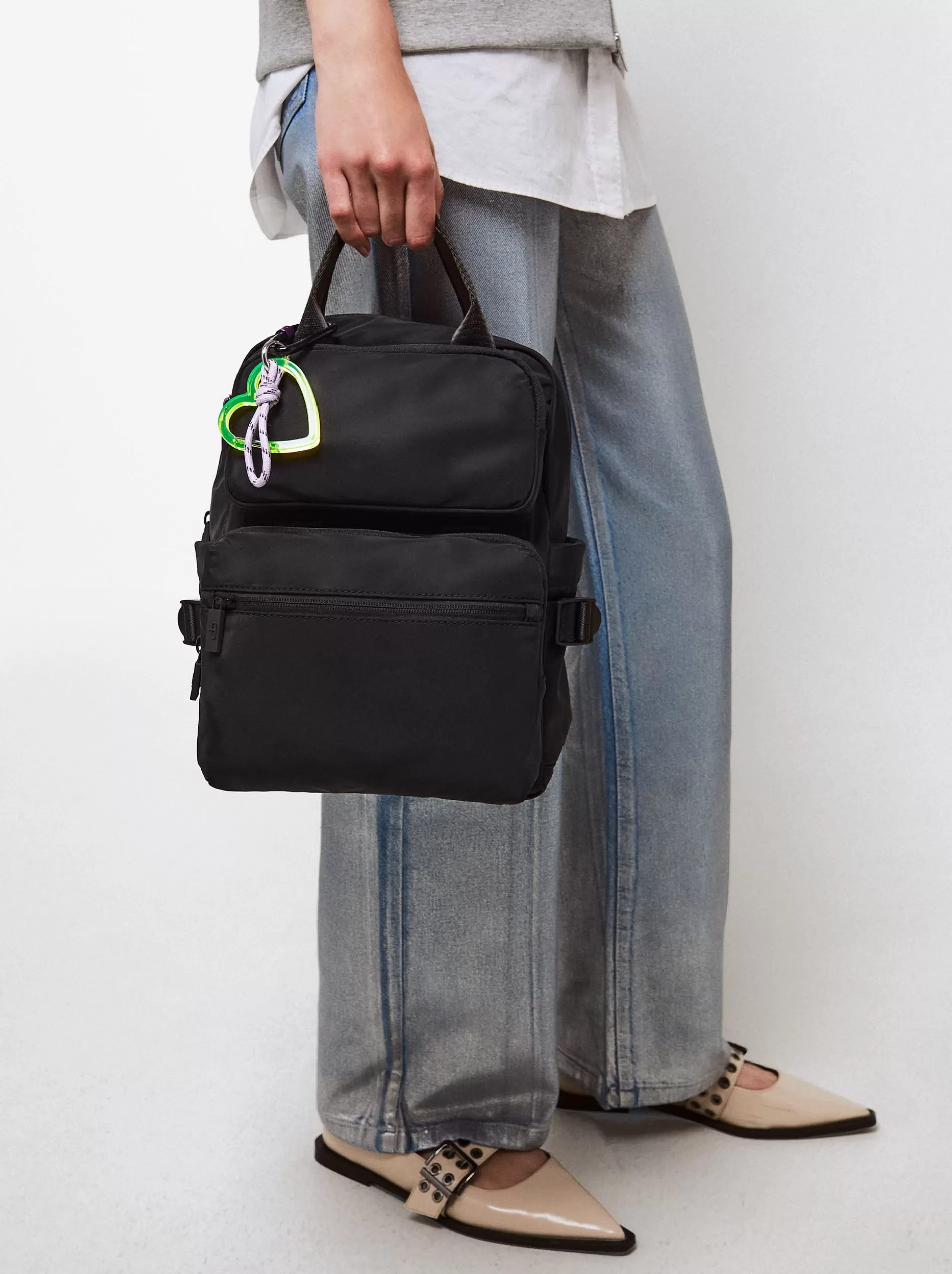 Backpacks<Parfois Nylon Backpack Black