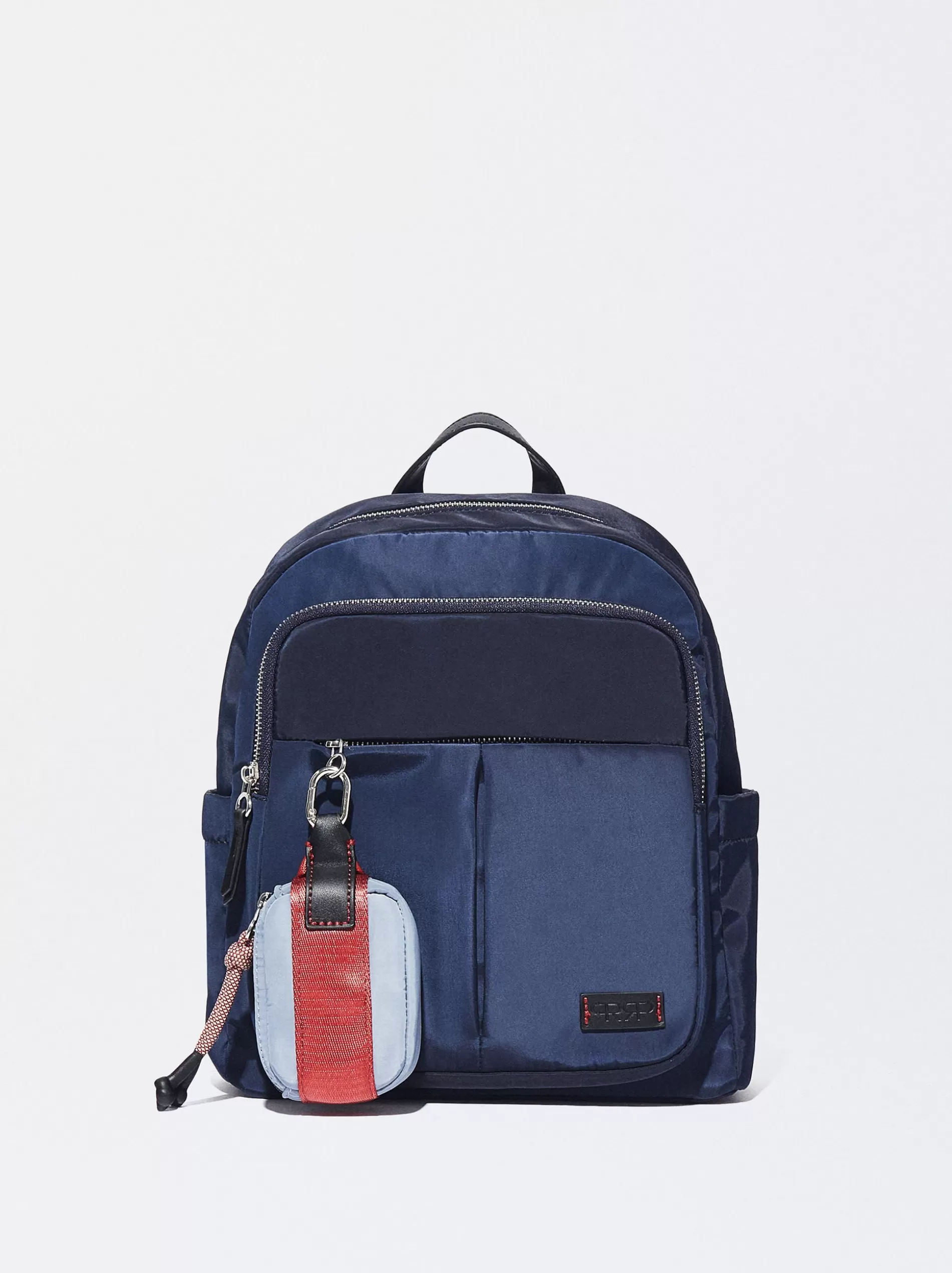 Backpacks<Parfois Nylon Backpack With Removable Purse Navy