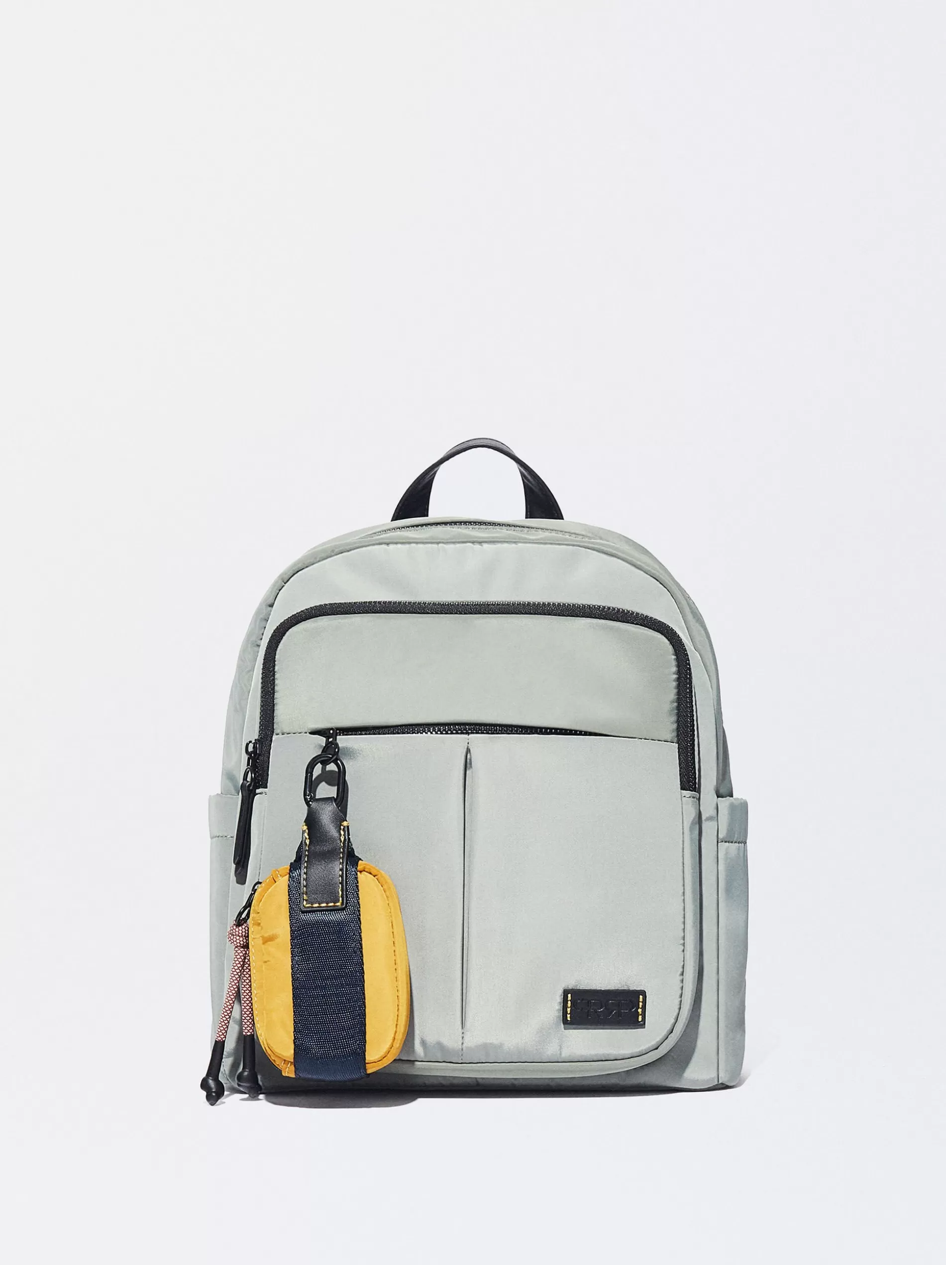 Backpacks<Parfois Nylon Backpack With Removable Purse Green