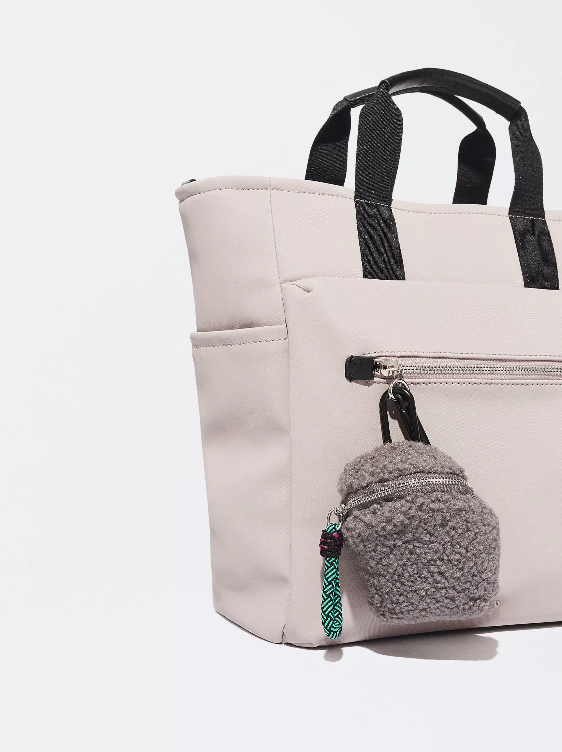 Backpacks<Parfois Nylon-Effect Backpack With Detachable Coin Purse Grey