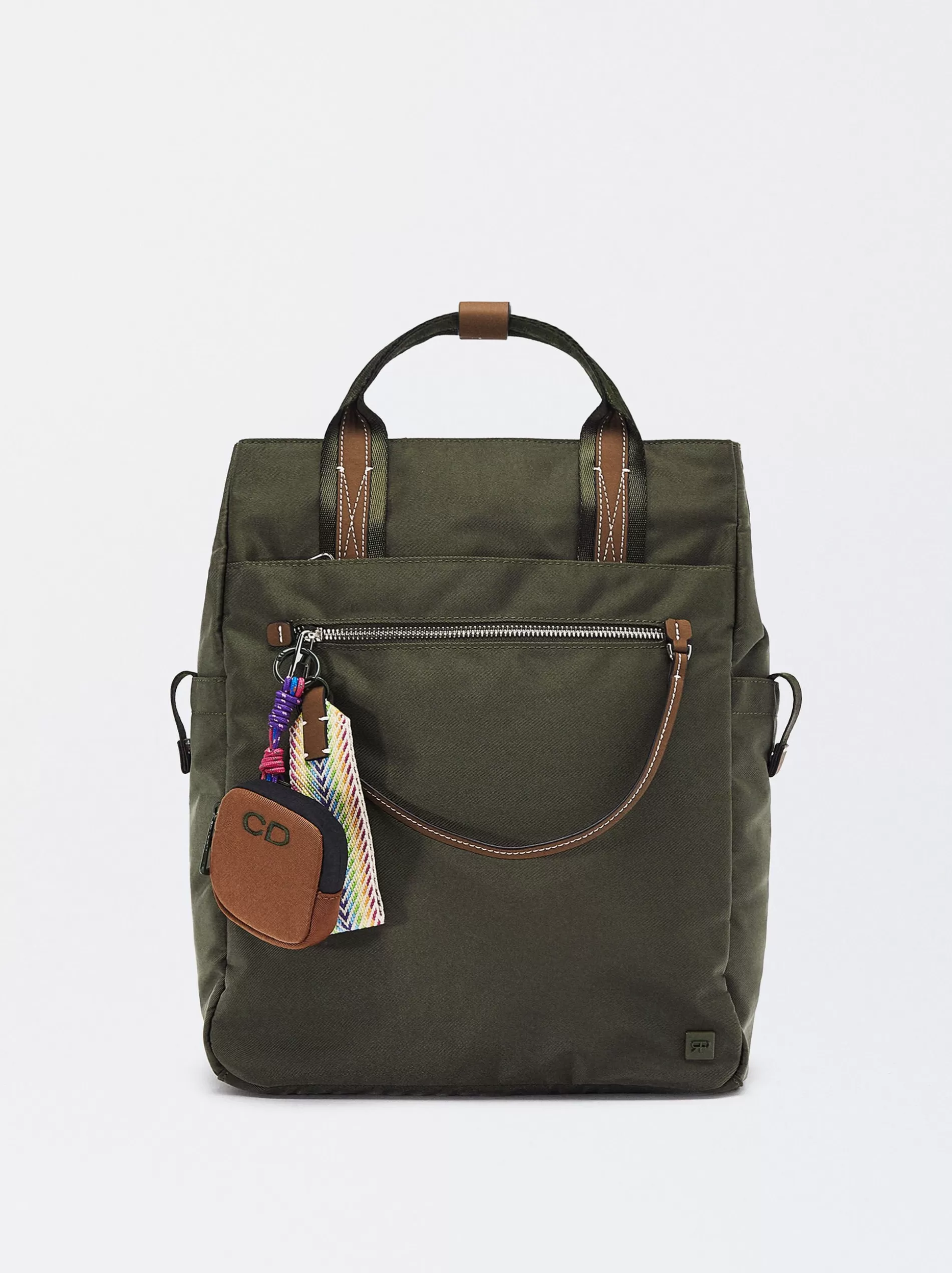 Backpacks<Parfois Personalized Nylon Backpack For 13” Laptop Khaki