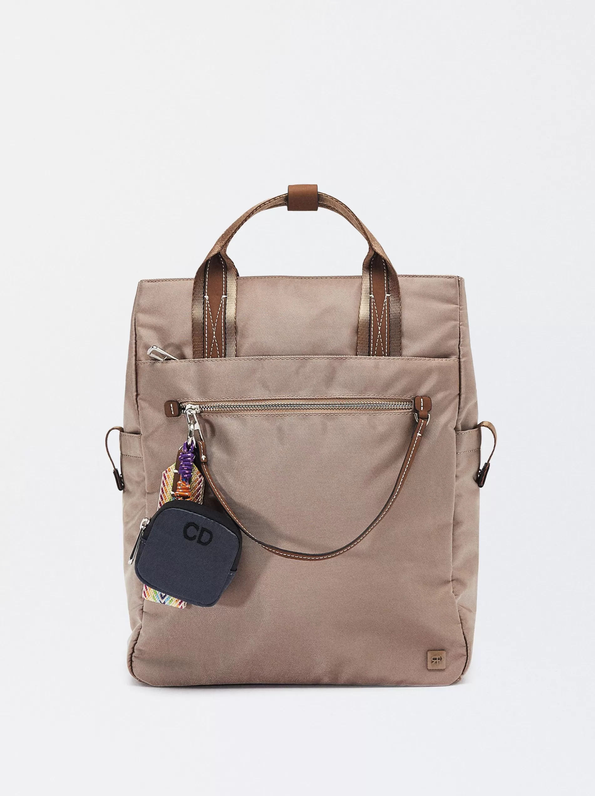 Backpacks<Parfois Personalized Nylon Backpack For 13” Laptop Camel