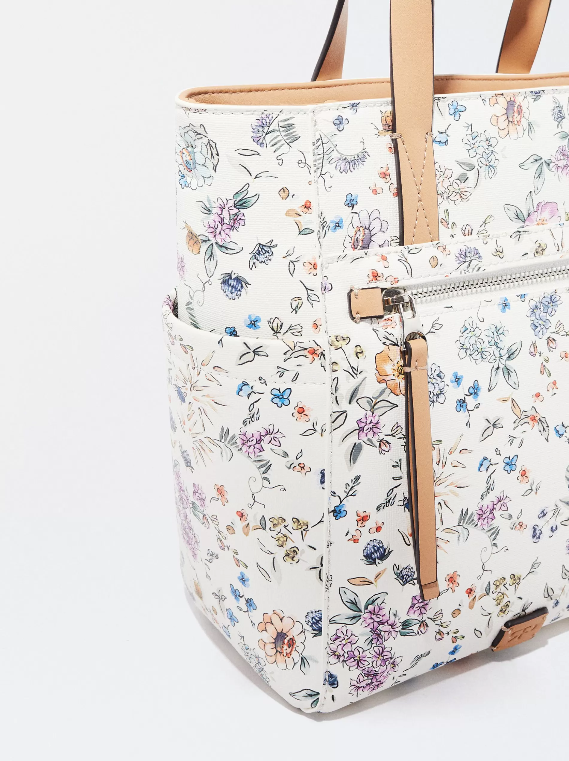 Backpacks<Parfois Printed Backpack Ecru