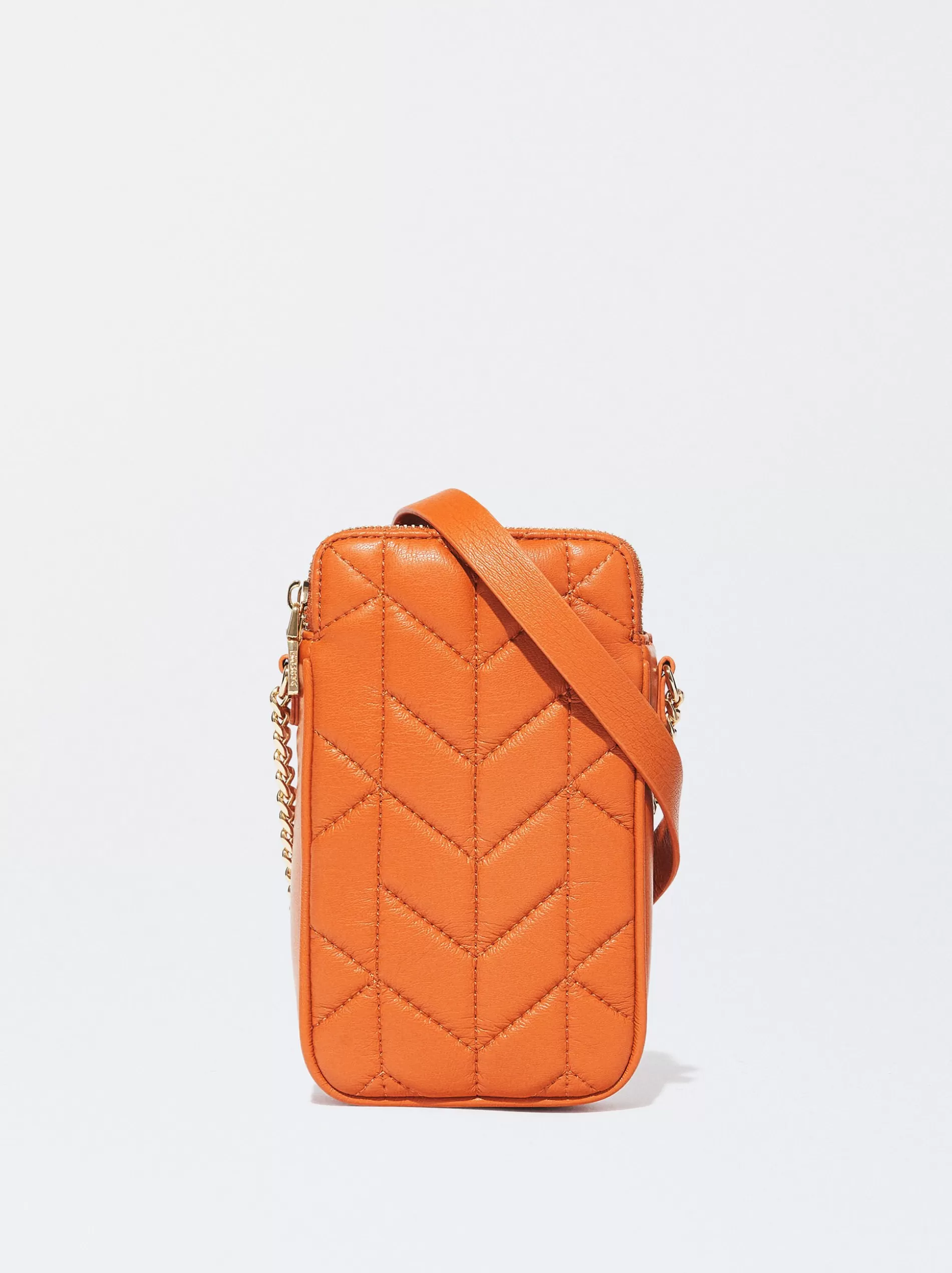 Phone Cases | Phone Holders<Parfois Quilted Mobile Phone Case Orange