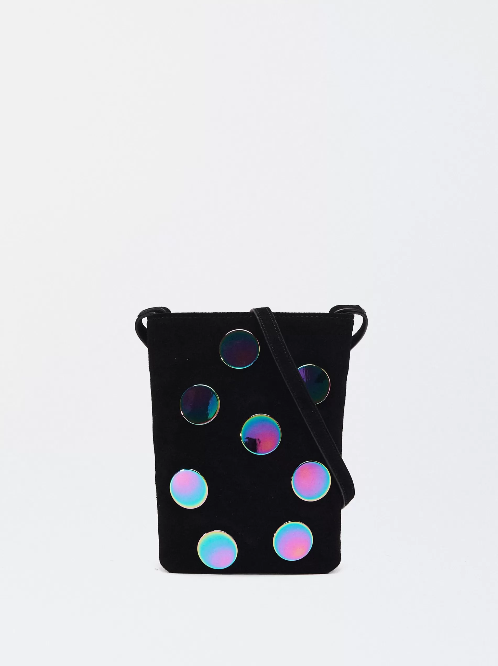 Phone Cases | Phone Holders<Parfois Suede Cell Phone Bag Black